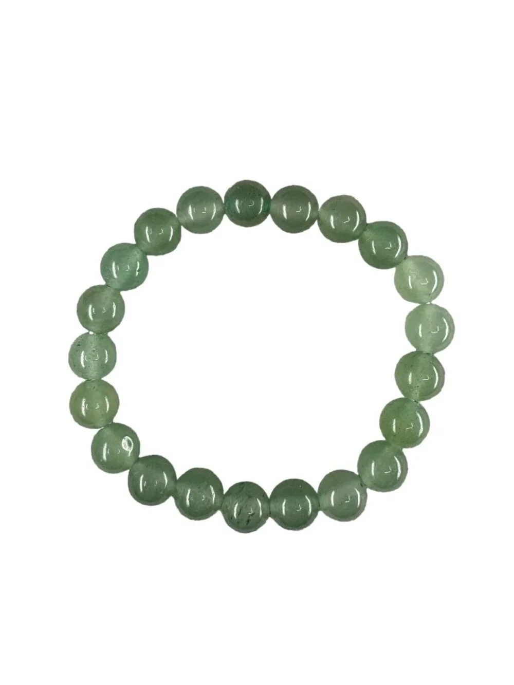 8mm Natural Green Aventurine Bead Bracelet Genuine Crystal Custom Size Lucky